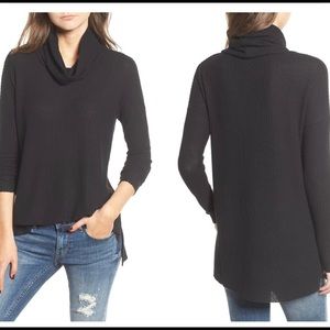 BP Ivory Flannel Neck Tunic